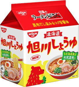 Nissin Asahikawa instant ramen soy sauce flavor, 5x445g.