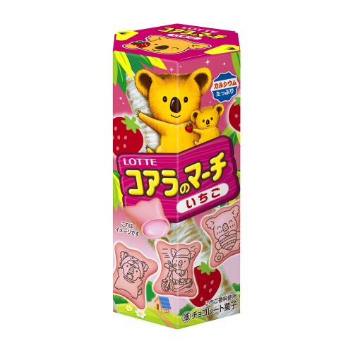 Lotte Koala's March truskawkowe ciasteczka, 48g | JaponiaCentralna.pl