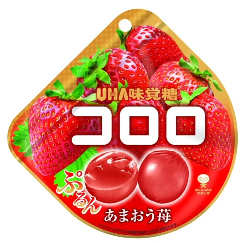 UHA Kororo żelki o smaku truskawki, 40 g | JaponiaCentralna.pl