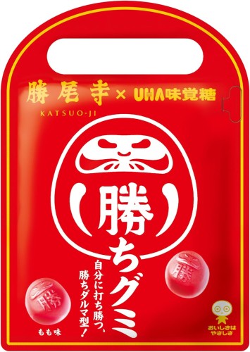 UHA żelki brzoskwiniowe w kształcie Daruma, 25g  | JaponiaCentralna.pl