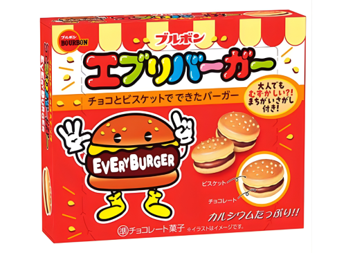Bourbon ciastka mini-burgery czekoladowe Every Burger, 66g   |   JaponiaCentralna.pl