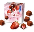 Meiji Melty Kiss czekoladki o smaku truskawkowym, 56g   |   JaponiaCentralna.pl