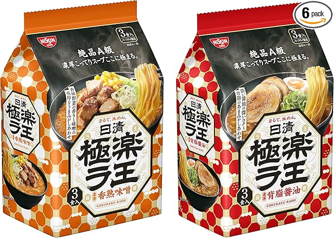 日清 極楽ラ王 濃厚背脂醤油, 3szt. x 113g JaponiaCentralna.pl