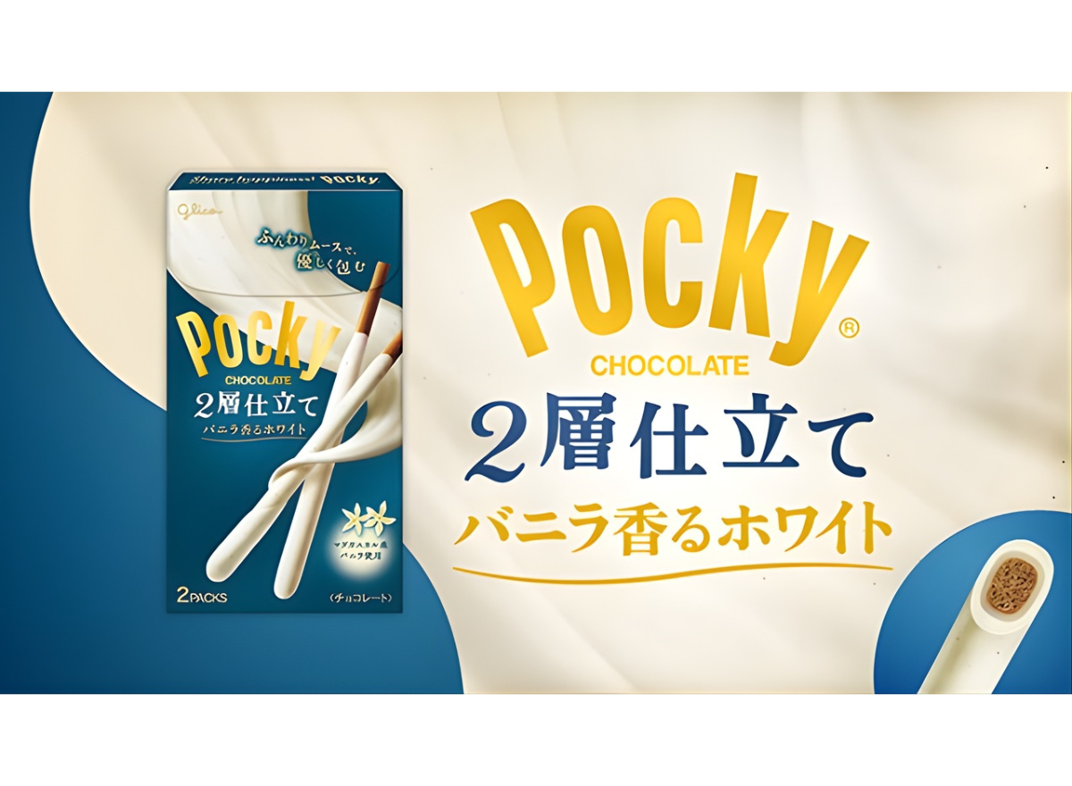 グリコ ポッキー 2層仕立て[バニラ香るホワイト] 52.2g