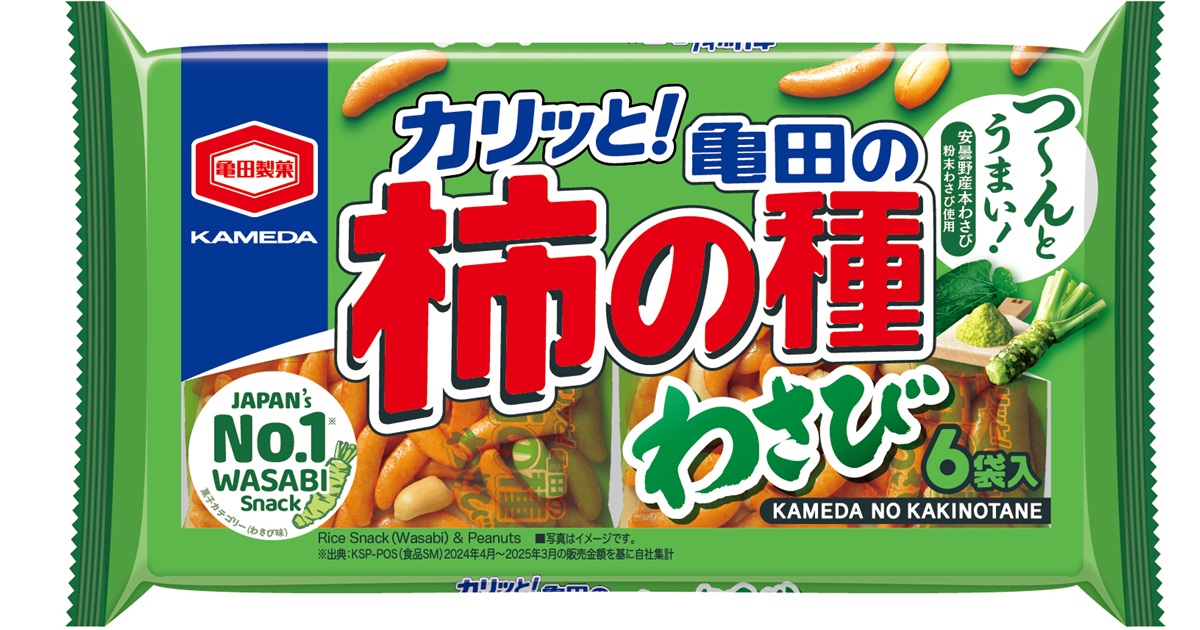亀田製菓 柿の種 わさび, 182 g, 6袋入 JaponiaCentralna.pl
