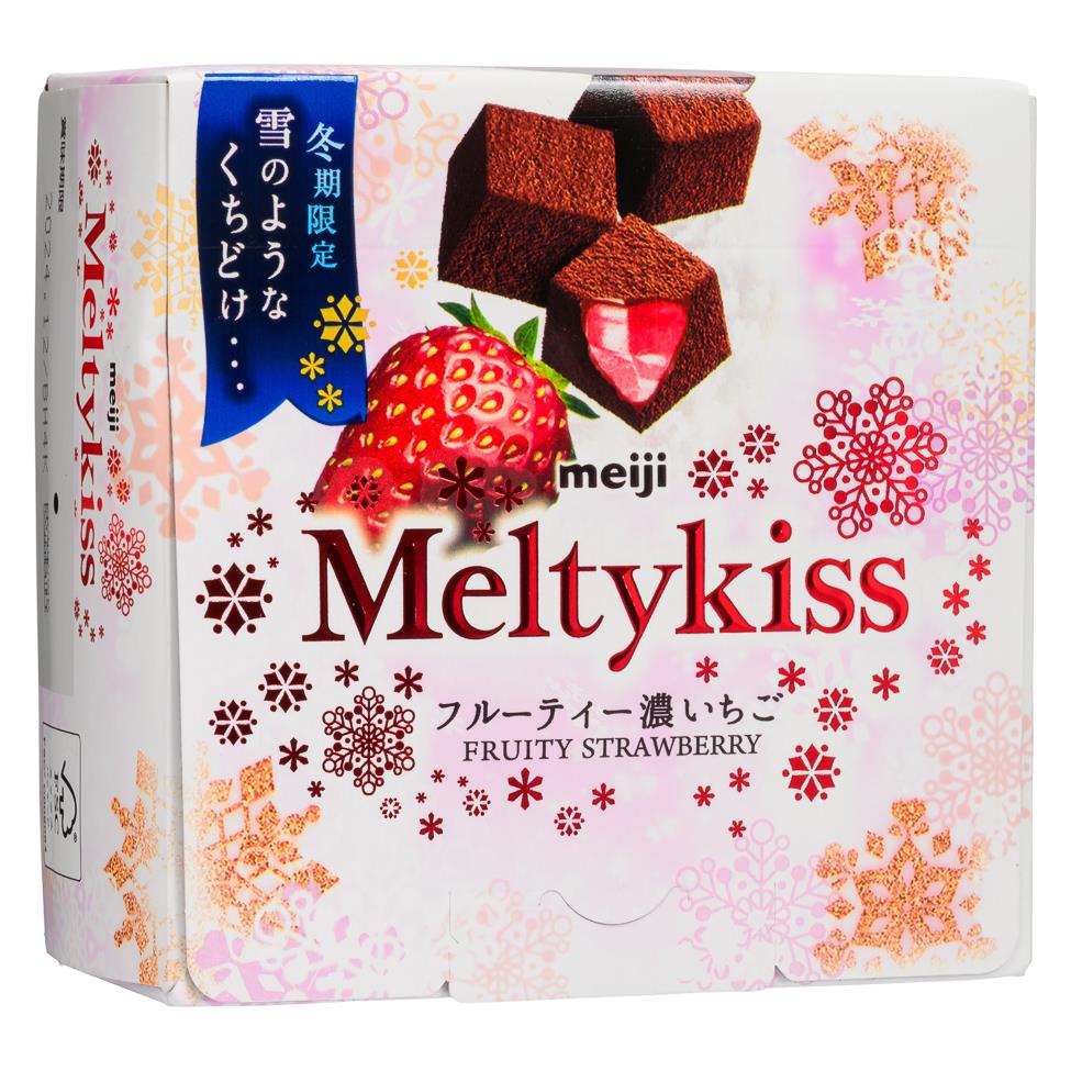明治 メルティーキッス フルーティー濃いちご 56g JaponiaCentralna.pl